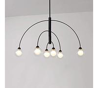 Lustres, Globe Rotatif En Laiton Satiné À 6 Lumières -Pension de Style Nordpour Salle À Manger, Salon, Chambre Et Restaurant/Noir Et Transparent/6 Lumières