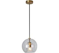 Lustres , Lampe à suspension en verre transparent à tête unique Globe créatif Lustre moderne Plafonnier suspendu réglable Convient for comptoir de bar, chambre à coucher, salon et salle à manger ( Siz