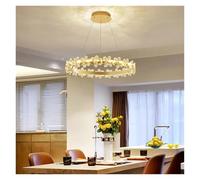 Lustres LED de Luxe en Cristal avec télécommande Nordique, éclairage pour Salon, Cuisine, pièce à Vivre, en Fer et Aluminium, Lampe décorative Suspendue d'intérieur.