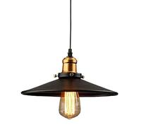 Lustres, Lustre Industriel rétro en Fer forgé, Lampe Suspendue créative en Forme de Parapluie, Source Lumineuse E27 à tête Unique, décoration d'entrepôt de Bar / 1/8,6 po