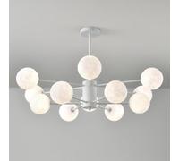 Lustres, Moderne Du Milieu Du Sièclependue Milk Moonnsion Led Nordsemi-Encastrée Pour Chambre À Coucher, Salle À Manger, Îlot de Cuisine, Salon/12 Lumières/A