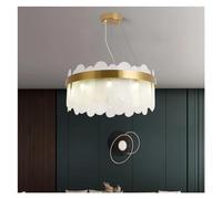 Lustres Modernes en Cristal et Verres à LED, Suspension Ronde, luminaire décoratif d'intérieur, idéal pour Une Chambre à Coucher, Un Hall ou Un Foyer