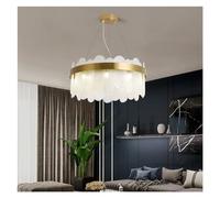 Lustres Modernes en Cristal et Verres à LED, Suspension Ronde, luminaire décoratif d'intérieur, idéal pour Une Chambre à Coucher, Un Hall ou Un Foyer