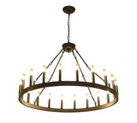 Lustres Modernes en Forme de Roue de Chariot Noire, luminaires de Plafond Ronds de Style Industriel, Parfaits pour Les porches extérieurs, Les Hauts p