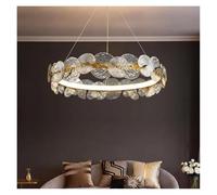 Lustres modernes for salon, chambre à coucher, décoration feuille de lotus, lampes suspendues LED, table à manger, anneau de cuisine, luminaires d'intérieur,Lustres(RC Dimming,D-40cm)