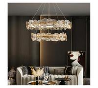Lustres modernes for salon, chambre à coucher, décoration feuille de lotus, lampes suspendues LED, table à manger, anneau de cuisine, luminaires d'intérieur,Lustres(RC Dimming,D-60x80cm)
