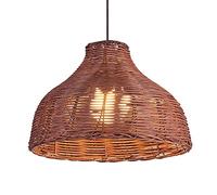 Lustres, Nouvelle Lampe Suspendue Chinoise E27 à vis à tête Unique, lustres pastoraux en rotin, Abat-Jour décoratif pour Salon, Balcon, îlot de Cuisine/Naturel