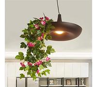 Lustres , Pendentif lumières lustre lumière plafond cuisine ajustable hall d'éclairage créatif en fer artificiel pendentif éclairage Compatible with . à manger hallway ferme rustique moderne(Black)