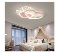 Lustres, Plafonnier d'amour de Chambre à Coucher Moderne - Filles garçons Lustre Intelligent LED réglable Gexing Lampes décoration intérieure Éclairage Suspendu Plafond(Pink,45cm)