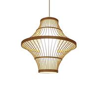 Lustres, Plafonnier En Bambou Éclairage Tissé de Style Japonais E26/E27Pepension En Rotin Naturel Pastoral de Style Chinois Base Dersonnalité Créative Pour Îlot de Cuisine Salon de Thé Salle À Manger
