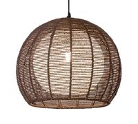 Lustres, Plafonnier En Corde - En Rotin Tissé À La Main Pour Chambre Et Salle À Manger - Abat-Jourpendu Scandinave/Café/30 Cm