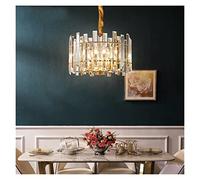 Lustres Plafonnier, Lampes suspendues, Lampe de lustre moderne à LED Lampes suspendues à LED dorées Éclairage intérieur de salon en cristal Lampe suspendue moderne compatible avec le kit de salle à