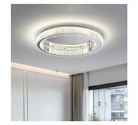 Lustres Plafonnier, Lustre Moderne, Lampe Cercle en Cristal Simple et Moderne Lustre de Plafond Salon Chambre Étude Éclairage Intérieur LED Décoratif Éclairage de Luxe (Chrome, 40