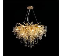 Lustres plafonnier pour salonLustre en Cristal moderneLustres dorésLustre en Branches d'arbre givréesLuminaires Suspendus Haut Plafond au-Dessus d'une