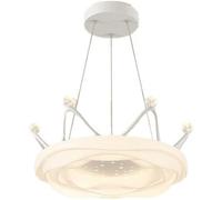 Lustres, Pour Fille, Couronne de Princesse Nuage Pour Chambre À Couchernsion Led 3 Couleurs À Intensité Variablependue Nordlait Pour Chambre D'Enfant, Crèche, Salle À Manger,S/A/50 Cm
