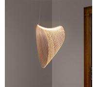 Lustres rétro en bois, suspension pour cage à oiseaux du salon, plafonnier pour salle à manger, luminaires de lustre suspendus à LED, lampe suspendue E27 (50 Star of Light