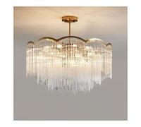 Lustres, Rond En Doré Moderne Avec Verre Postmoderne, Éclairage Décoratif Pour Salon Et Chambre À Coucher/80Cm-E14*13 Lumière