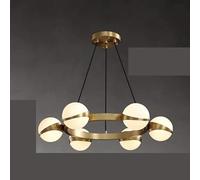 Lustres, Suspension sphérique en acrylique Nordic Ring for salon, cuisine, chambre, plafonnier, design d'intérieur, lustre(6 head,Warm)