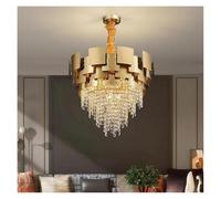 Lustres, suspensions décoratives pour la Maison, Lustre de Salon en Cristal de Luxe, Suspension de Chambre, plafonnier, éclairage intérieur (Blanc Chaud, Longueur B 118 cm) (Blanc Chaud A diamètre 5