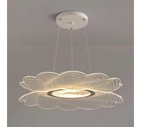 Lustresndu Led Moderne Pour Salle À Manger, Semi-Encastré Réglable En Hauteur,Spendus À Gradation 3 Couleurs, Pour Salon, Au-Desde La Table À Manger