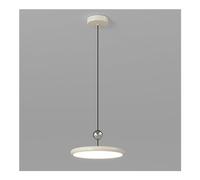 Lustresndu Moderne À Led -Pension À Disque À Intensité Variable, Élégant Vert Et Crème, Plafonnier Réglable En Hauteur Pour Îlot de Cuisine, Salle À Manger Et Chambre./Blanc/A