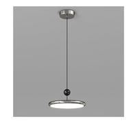 Lustresndu Moderne À Led -Pension À Disque À Intensité Variable, Élégant Vert Et Crème, Plafonnier Réglable En Hauteur Pour Îlot de Cuisine, Salle À Manger Et Chambre./Chrome/A