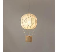 Lustrespendue Simple Et Créative Pour Chambre D'Enfant, En Forme de Montgolfière, de Chevet, À Faire Soi-Même,Tit Panier, Pour Aire de Jeux, Hôtel, En Rotin, Éclairage À Spectre Complet Pour La Protec
