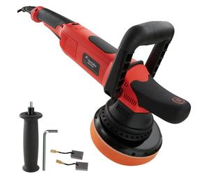 Lustreuse - TECTAKE - Polisseuse excentrique K7250 avec accessoires en aluminium - Noir/Rouge