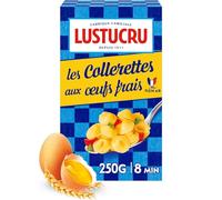 LUSTUCRU - Pâtes Colerettes aux Œufs Frais, Texture Fondante et Savoureuse (Boîte 250g) - Le Lot De 4