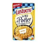 LUSTUCRU - Riz A Poêler Doré Nature - Doré et Moelleux · Extra gourmand en 8 min! · Nature, Doré et Moelleux - Texture Unique - le paquet de 375g - Le Lot De 4