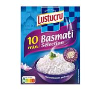 LUSTUCRU - Riz Basmati Long - Naturellement Parfumé - 100% Origine Penjab · Prêt en 10 Minutes · Grand Format - Idéal Famille - la boite de 900g - Le Lot De 4