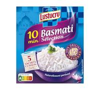 LUSTUCRU - Riz Basmati Long Parfumé, Cuisson Rapide 10 min, Grains Légers et Aérés (450g) - Le Lot De 4