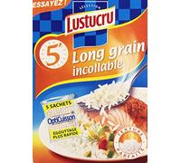 Lustucru Riz Long Grain 5 Minutes Incollable Sachet Cuisson 450 g