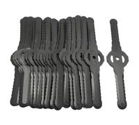 Lutachy Weed Wacker Blade Lot de 200 lames tricolores en plastique pour tondeuse à gazon | Noir