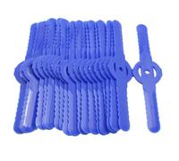 Lutachy Weed Wacker Blade Lot de 200 lames tricolores en plastique pour tondeuse électrique, couteaux de jardin | Bleu