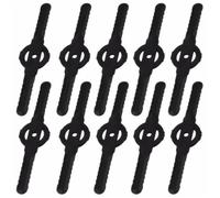 Lutachy Weed Wacker Lot de 200 lames de rechange en plastique pour tondeuse à gazon | Noir
