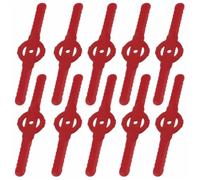 Lutachy Weed Wacker Lot de 200 lames de rechange en plastique pour tondeuse à gazon | Rouge
