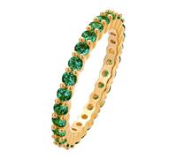 LUTAKU Bague d'éternité empilable avec zircones multiples - Symbole d'amour sans fin pour femmes pour cadeaux, Laiton, Zircone