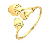 LUTAKU Bague en forme de champignon mignon pour femmes et filles, en acier inoxydable, bague minimaliste en forme de forêt, Métal non précieux
