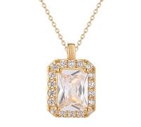 LUTAKU Collier polyvalent petit cube de sucre : plaqué or 14 carats, cadeau d'anniversaire