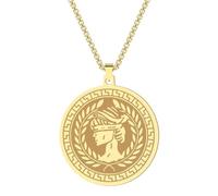 LUTAKU Collier ras du cou Athena la déesse de la sagesse pour homme et femme - En acier inoxydable - Bijou mythologie grecque, Acier inoxydable, Pas de gemme