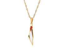 LUTAKU Israël et la Palestine Carte Palestine Collier pour Femmes Hommes, Pendentif Collier Palestinien, Carte Accessoires Bijoux, Acier inoxydable