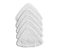 LUTAKU Vileda Lot de 5 tampons de rechange pour balai vapeur Vileda, chiffon de nettoyage triangulaire en microfibre (blanc)
