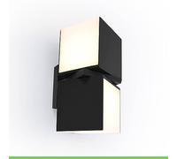 LUTEC 5193801012 Applique Murale, Fonte et Plastique, Noir, 21.3 x 10 x 21.3