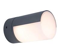 LUTEC Applique murale d'extérieur LED Cyra, lampe murale d'extérieur anthracite avec diffuseur blanc opale et tête mobile pour jardin, murs de maison, 3000 K, IP54, 2 x 500 lm