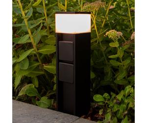 Lutec Mains Borne d'éclairage bluetooth, avec prise électrique, LED, 7202201012,