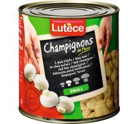 Lutèce Champignons de Paris entiers 1er choix bonne qualité ATG 1380g 2650ml