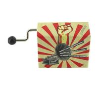 Lutèce Créations Boîte à Musique/boîte Musicale à manivelle avec mécanisme Musical de 18 Notes dans Une boîte en Carton illustré et ajouré - L'internationale (Pierre Degeyter)