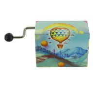 Lutèce Créations Boîte à Musique/boîte Musicale à manivelle avec mécanisme Musical de 18 Notes dans Une boîte en Carton illustré et ajouré - Over The Rainbow - Le Magicien d'Oz (H. Arlen)