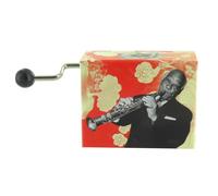 Lutèce Créations Boîte à Musique/boîte Musicale à manivelle avec mécanisme Musical de 18 Notes dans Une boîte en Carton illustré et ajouré - Petite Fleur (Sidney Bechet)